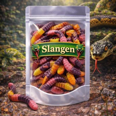 Dulce Plus Wilde Ratelslangen: kleurrijke gummy snoepjes in de vorm van slangen met een donkerder kleurenpalet, een super zachte textuur en een heerlijk zoete fruitsmaak