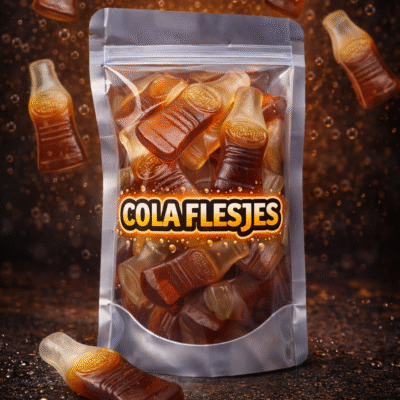 Haribo Happy Cola flesjes, zachte gummies met colasmaak