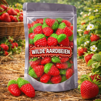 Jake wilde aardbeien snoep, zachte gummies met zoete aardbeiensmaak