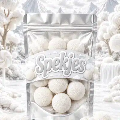 Witte spekbollen snoepjes van Bulgari met Vanille smaak